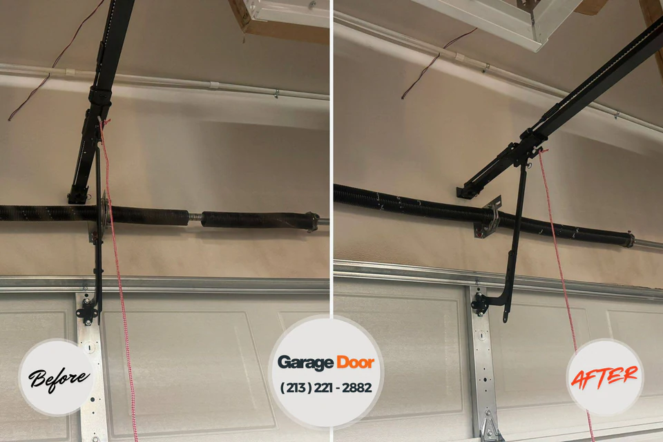 Before and after: garage door repair North Riverside, IL
